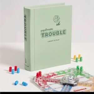 Popomatic Trouble Board Game Hardcover Rulebook - Mint Green